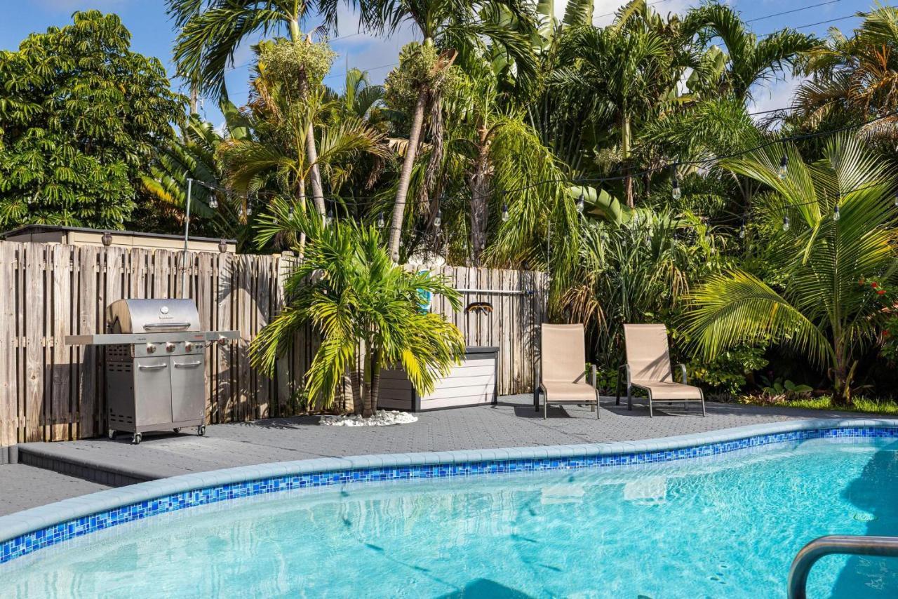 Trendy 3-Bedroom Villa With Saltwater Pool And Yard Fort Lauderdale Ngoại thất bức ảnh
