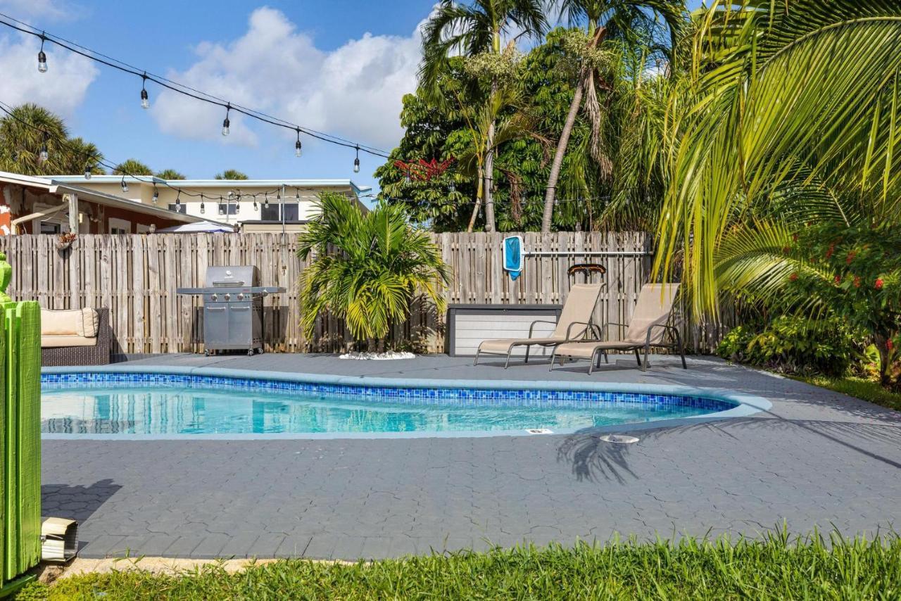 Trendy 3-Bedroom Villa With Saltwater Pool And Yard Fort Lauderdale Ngoại thất bức ảnh