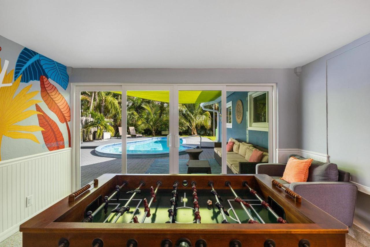 Trendy 3-Bedroom Villa With Saltwater Pool And Yard Fort Lauderdale Ngoại thất bức ảnh